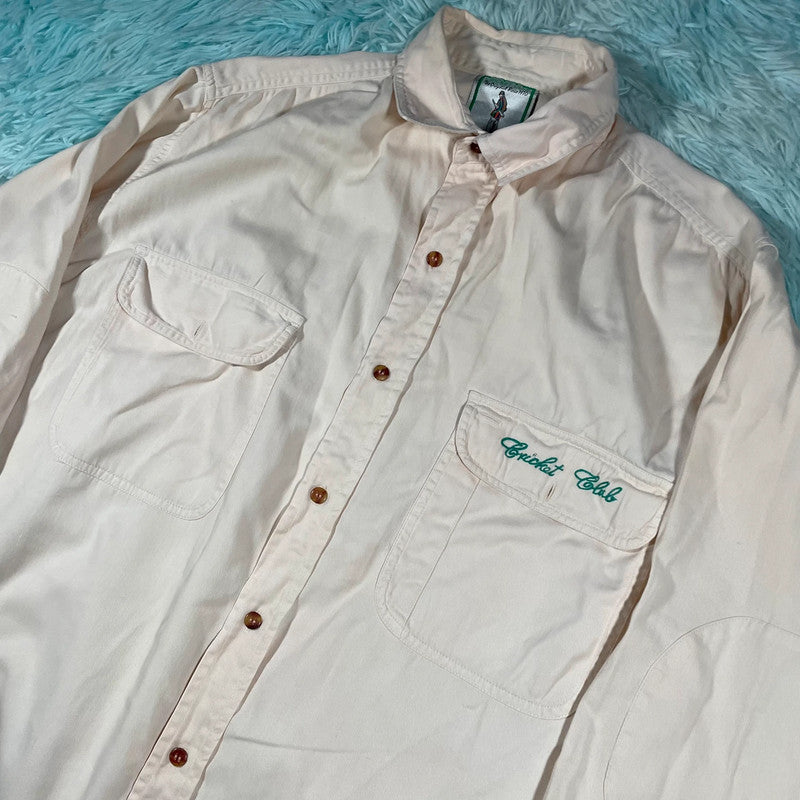 Vintage 90s Cream Nigel Cabourn Cricket Club Shirt - XL