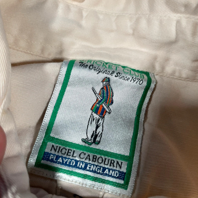 Vintage 90s Cream Nigel Cabourn Cricket Club Shirt - XL
