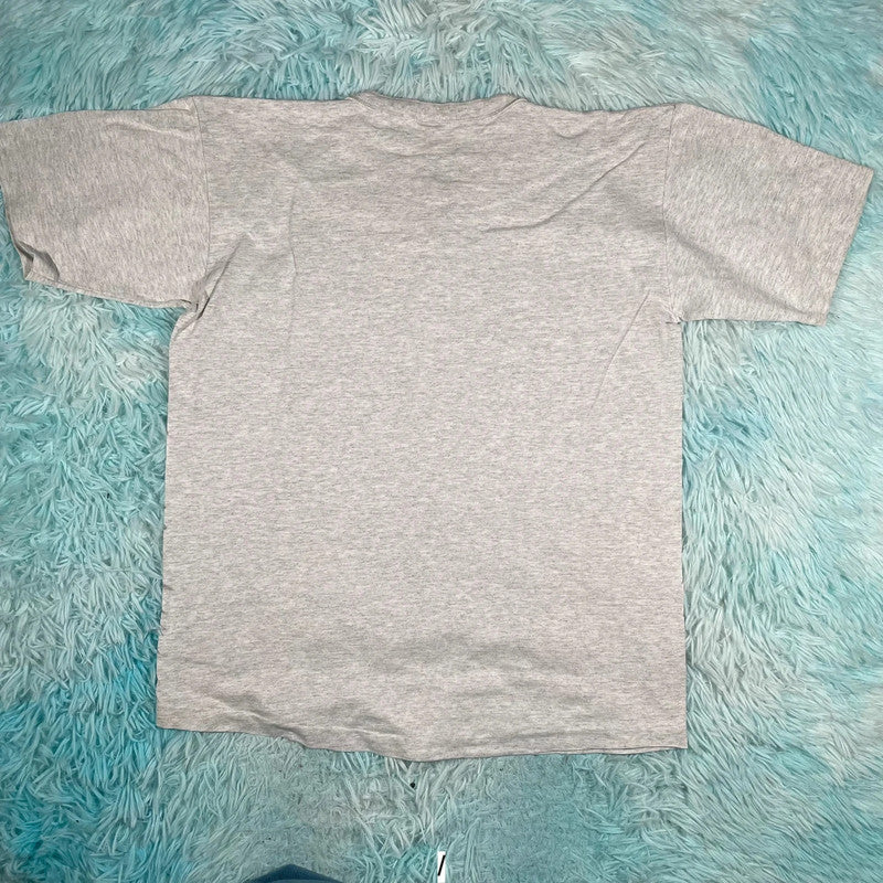 Vintage 90s Grey Henley T Shirt Methodist Church - Medium