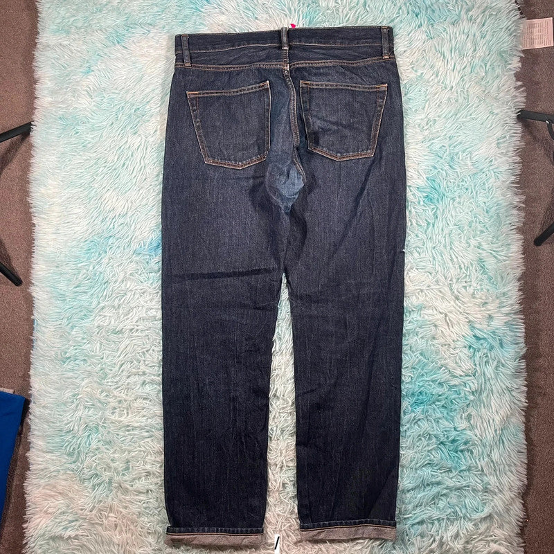 Blue Uniqlo Jeans Straight Leg - W35 L34