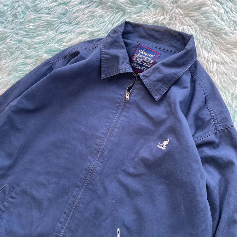 Blue Kangol Harrington Jacket Bomber - Large