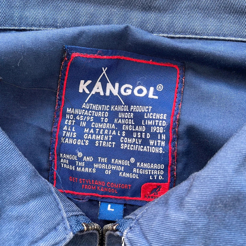 Blue Kangol Harrington Jacket Bomber - Large