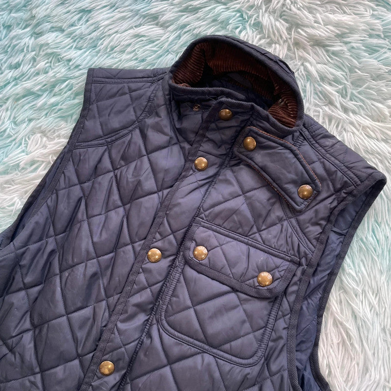 Navy Polo Ralph Lauren Quilted Gilet Jacket - Small