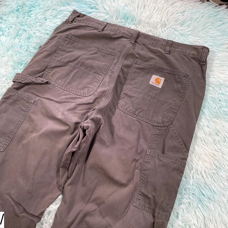 Vintage Grey Carhartt Workwear Trousers - 36W 34L