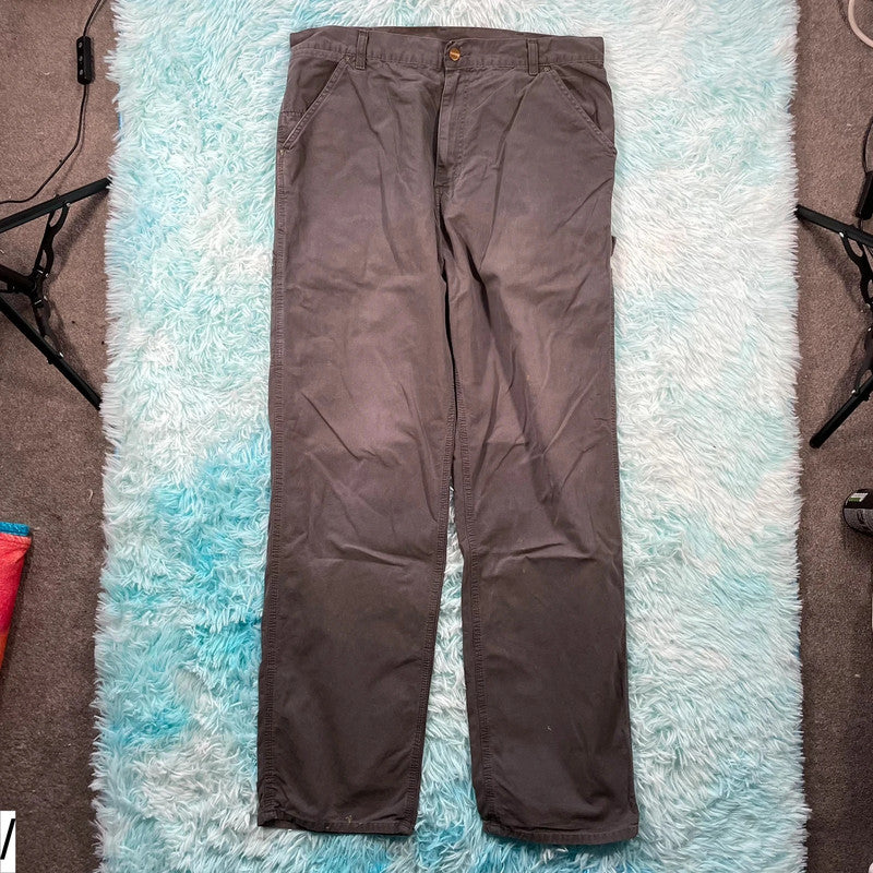 Vintage Grey Carhartt Workwear Trousers - 36W 34L