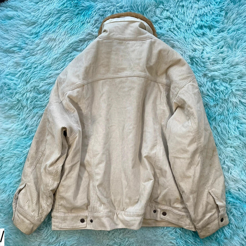Cream Levi’s Corduroy Sherpa Trucker Jacket - Large