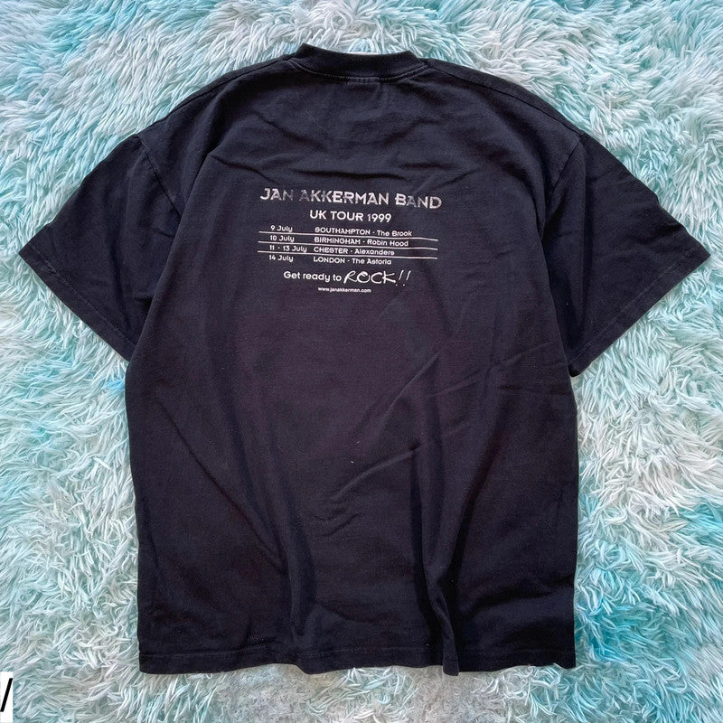 Vintage 1999 Black Jan Akkerman T Shirt - XL