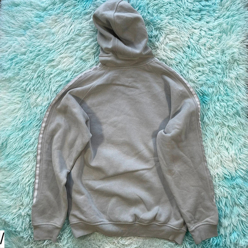 Vintage Sky Blue Adidas Hoodie Plain - Medium