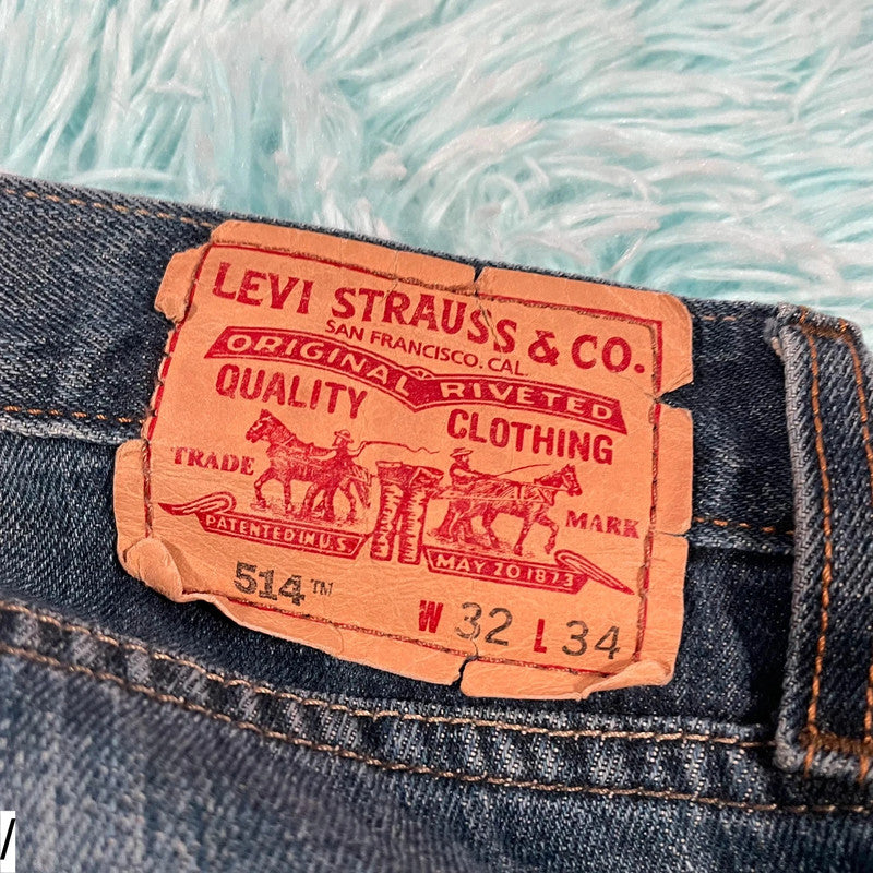 Blue Levi’s Jeans 514 Slim Straight Leg - 32W 34L