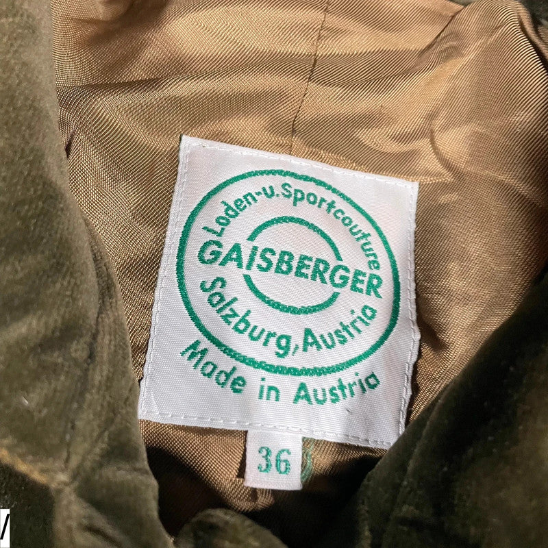 Vintage Khaki Gaisberger Austrian Suede Jacket - Small