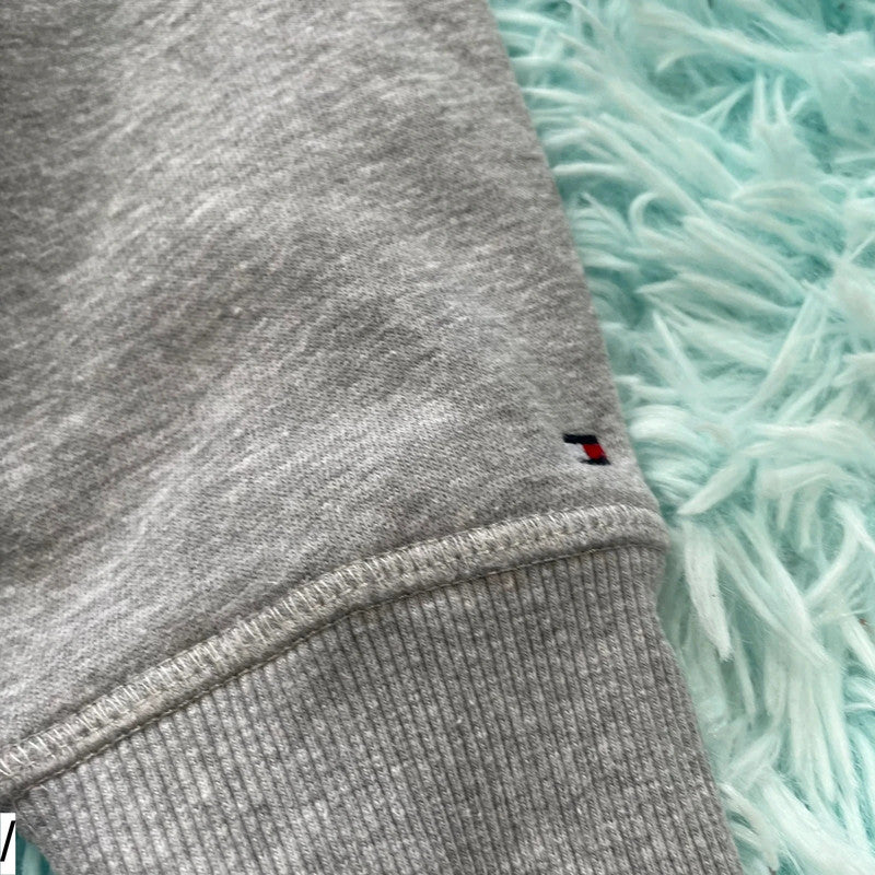 Grey Tommy Hilfiger Sweatshirt Spellout - Large