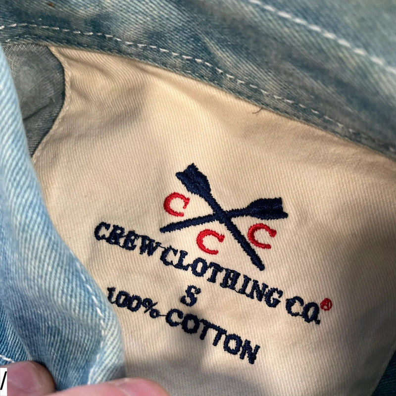 Vintage Crew Clothing Denim Polo Shirt - Small