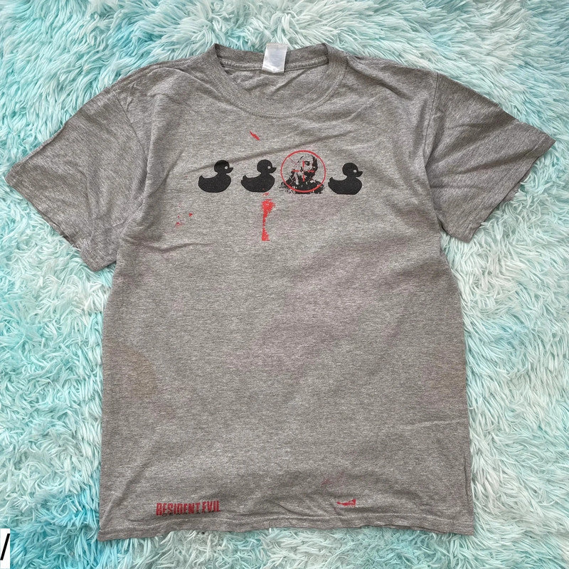 Vintage Grey 2003 Resident Evil Dead Aim Promo T Shirt - Medium