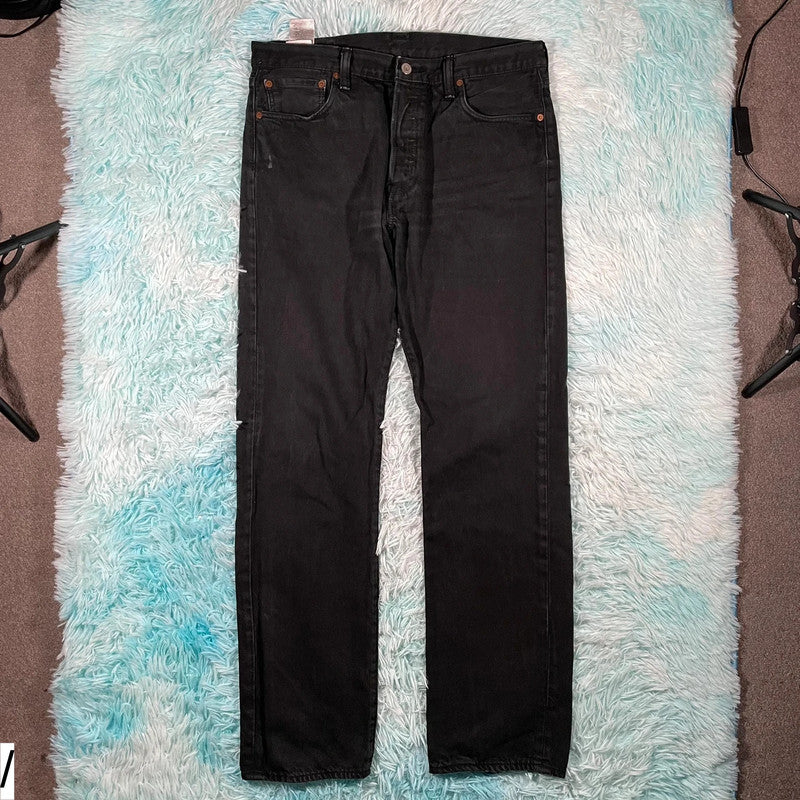 Vintage Black Levi’s 501 Jeans Straight Leg - 34W 34L