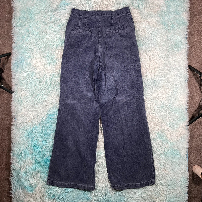 Navy Corduory Flared Trousers soft Rebels - Small