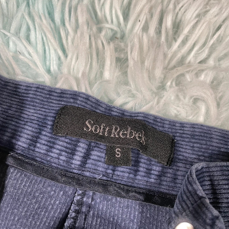 Navy Corduory Flared Trousers soft Rebels - Small