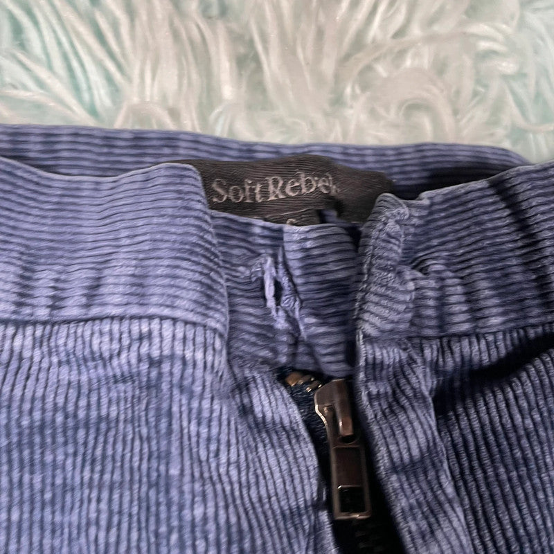 Navy Corduory Flared Trousers soft Rebels - Small