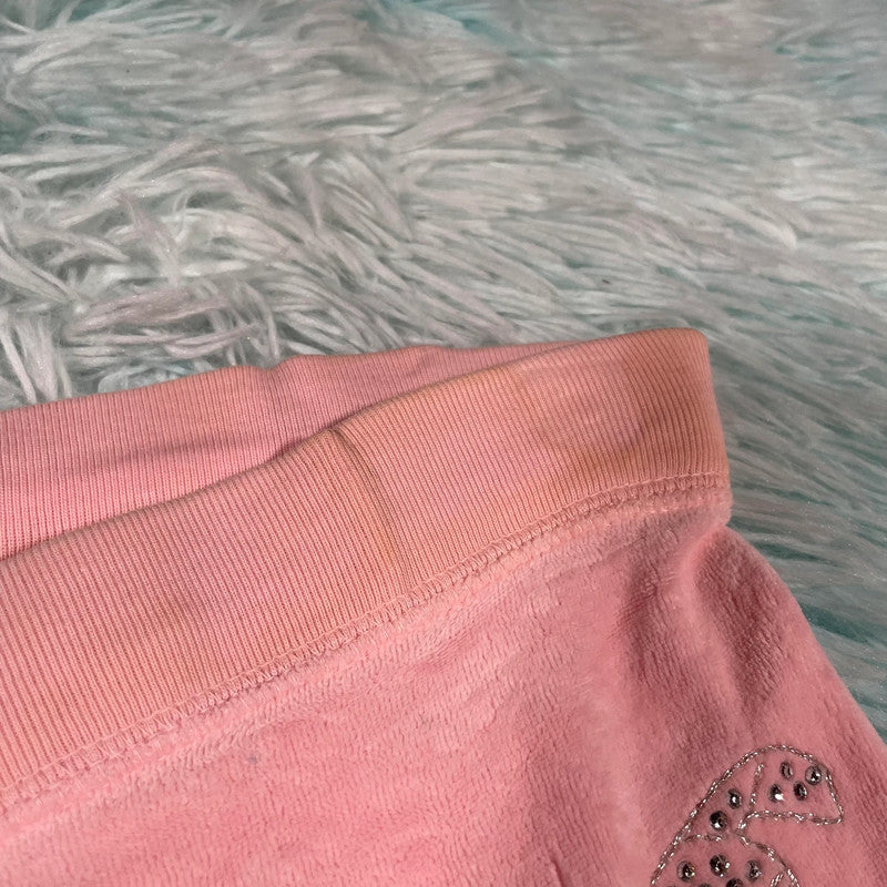Vintage Y2K Pink Juicy Couture Velour Tracksuit Bottoms - Medium