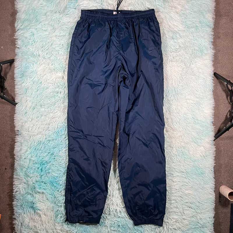 Vintage 90s Navy Nike Tracksuit Bottoms Shell Pants - Large