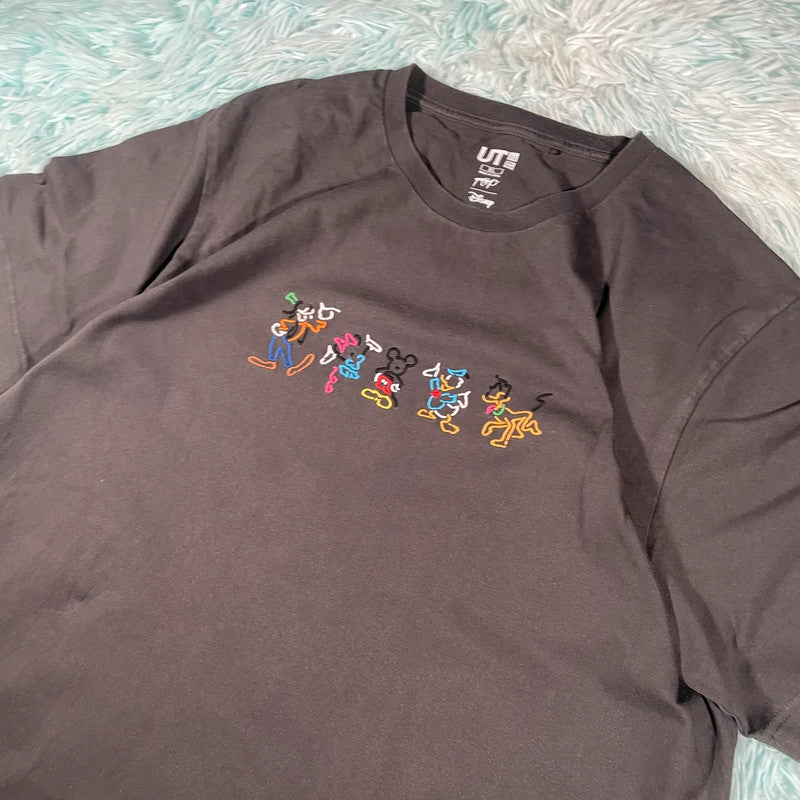 Grey Uniqlo x Disney T Shirt Embroidered - XL
