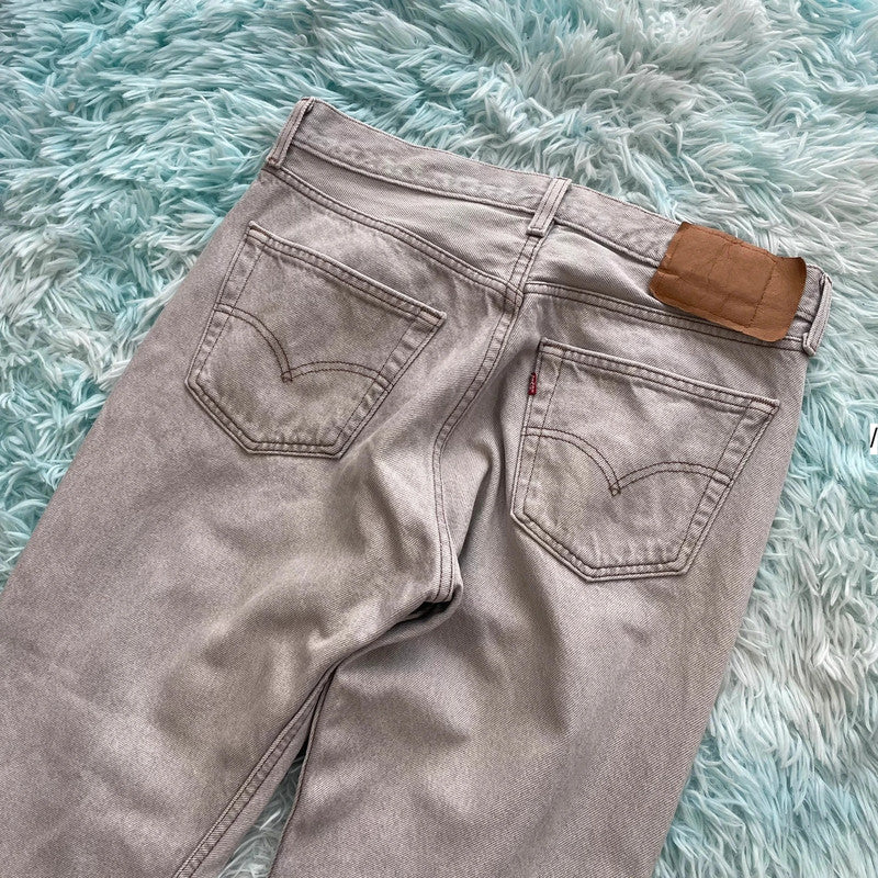 Vintage 90s Grey Levi’s 501 Jeans Straight Leg - 33W 30L