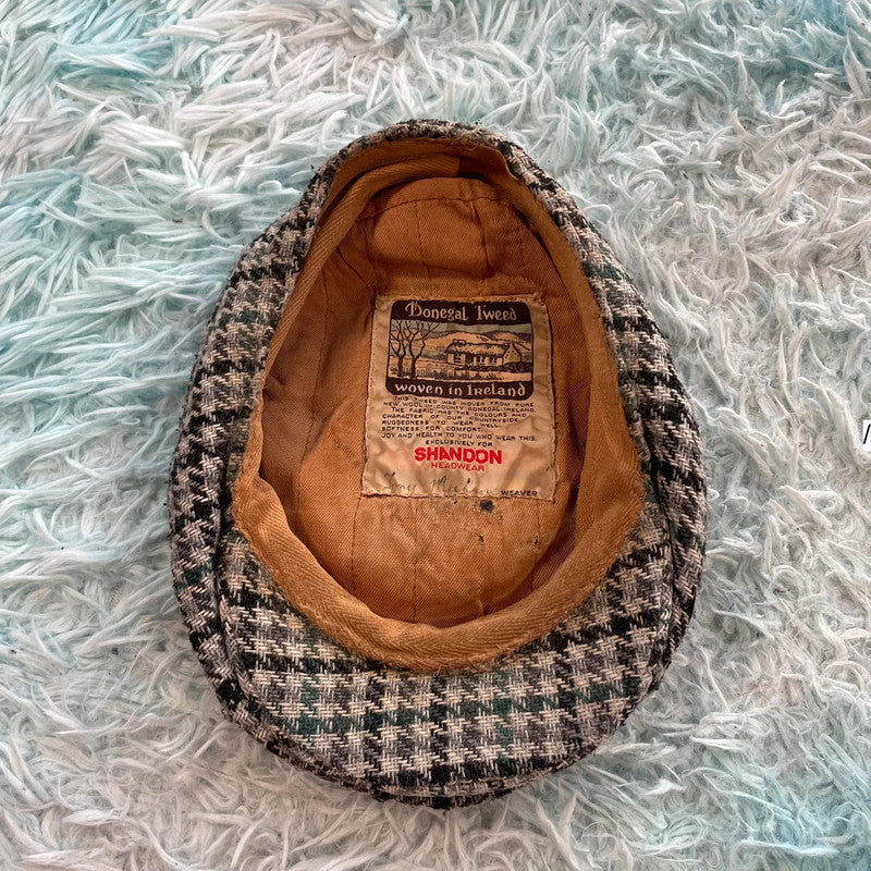 Vintage 90s Donegal Tweed Farmer Flatcap