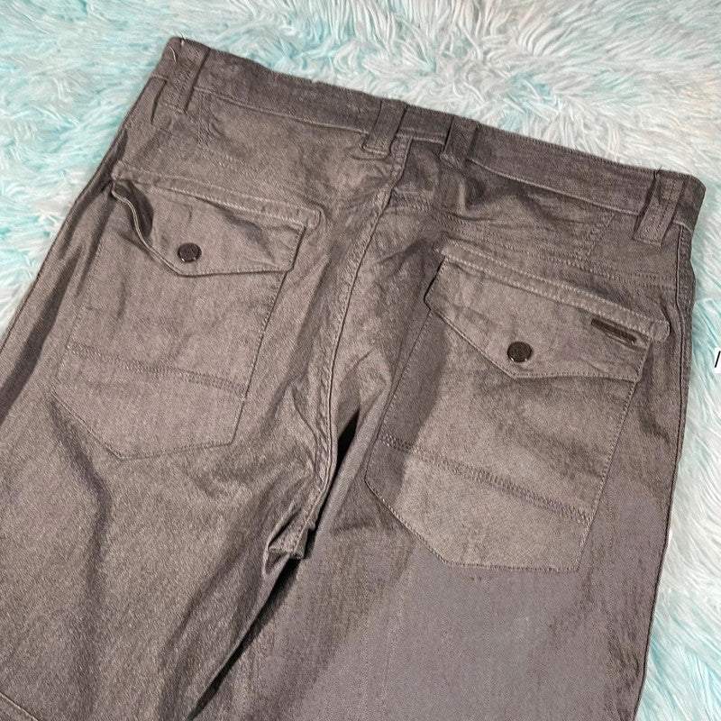 Vintage Grey Denim Jean Shorts Jorts - 34W
