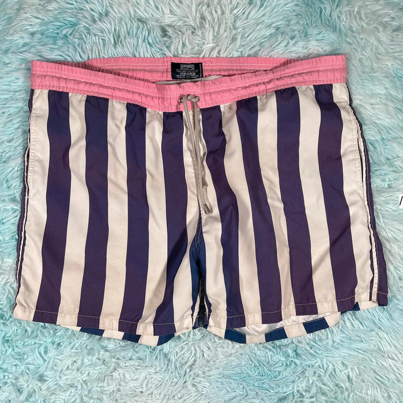 Blue & White Saint Tropez Swim Shorts - XL