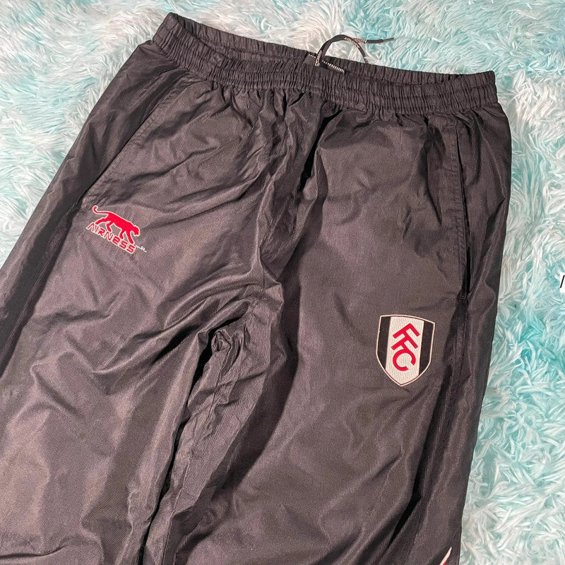 Vintage Black Fulham Tracksuit Bottoms Airness - XXL