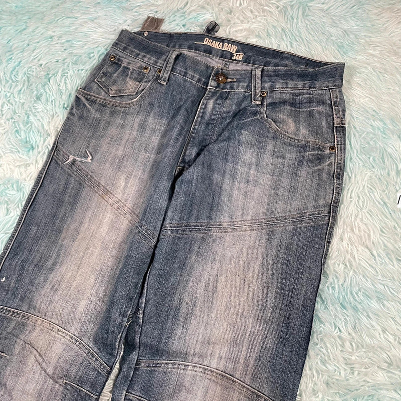 Vintage 00s Y2K Osaka Raw Jeans Straight Leg - 34W
