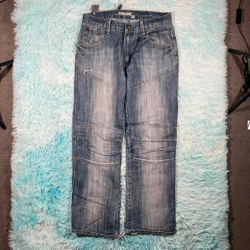 Vintage 00s Y2K Osaka Raw Jeans Straight Leg - 34W