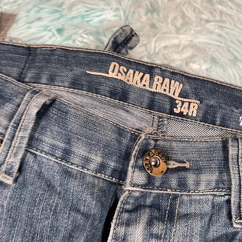 Vintage 00s Y2K Osaka Raw Jeans Straight Leg - 34W