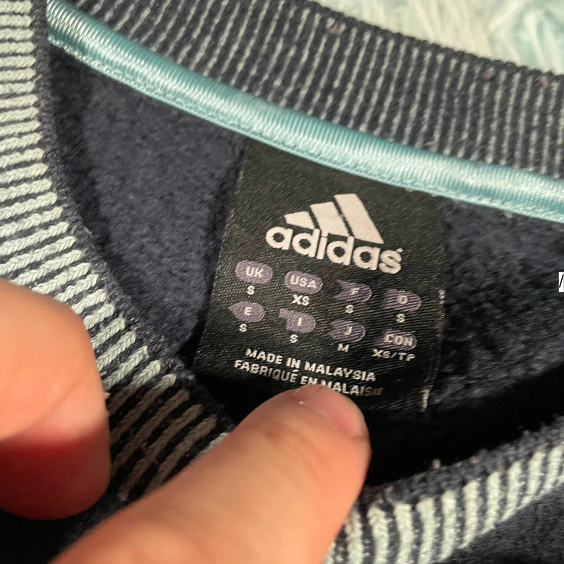 Vintage 90s Navy Adidas Sweatshirt - Small