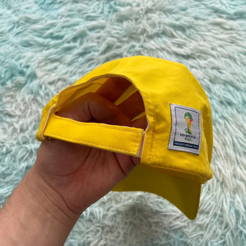 Yellow Brazil Football World Cup Cap