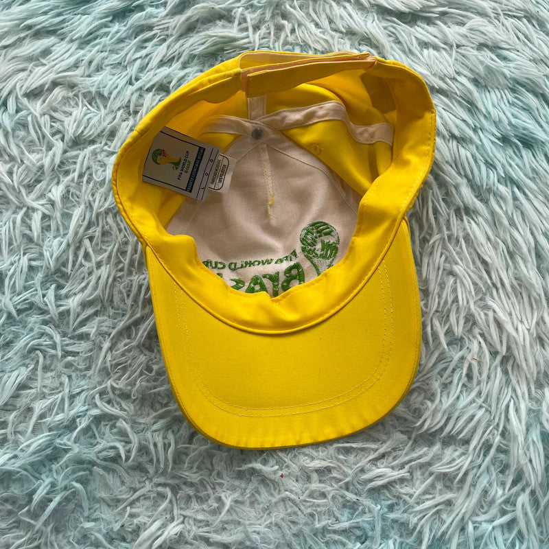 Yellow Brazil Football World Cup Cap
