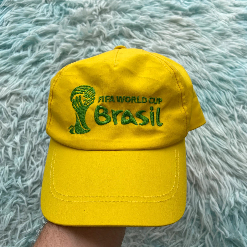 Yellow Brazil Football World Cup Cap