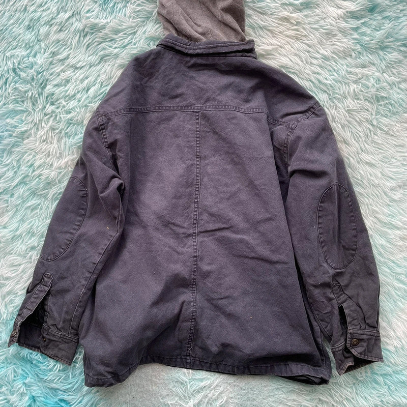 Navy Dickies Workwear Jacket Hooded - Large