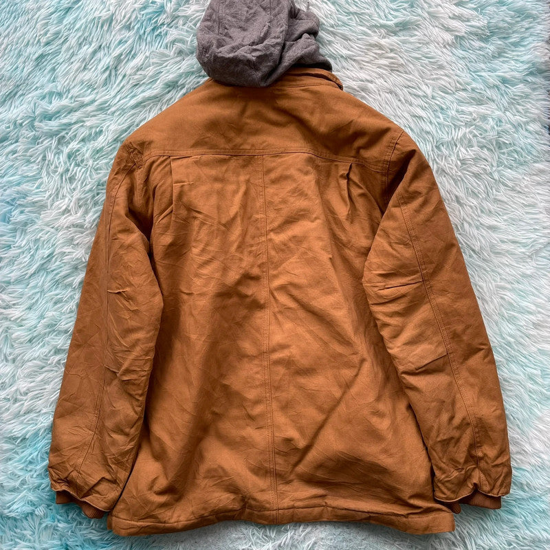 Brown Dickies Workwear Jacket Hooded - Large