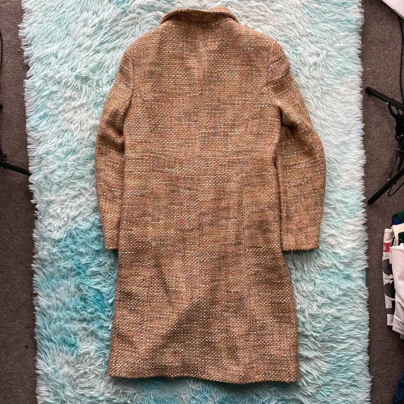 Vintage Y2K Yellow Long Coat - Size 14