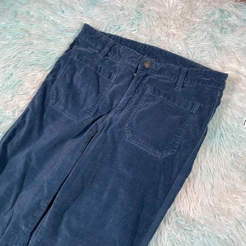 Blue Free People Corduroy Trousers - Size 12