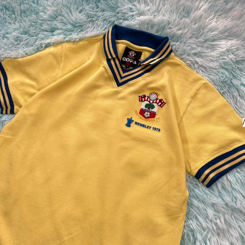 Vintage Style Yellow Southampton Shirt Copa - Small