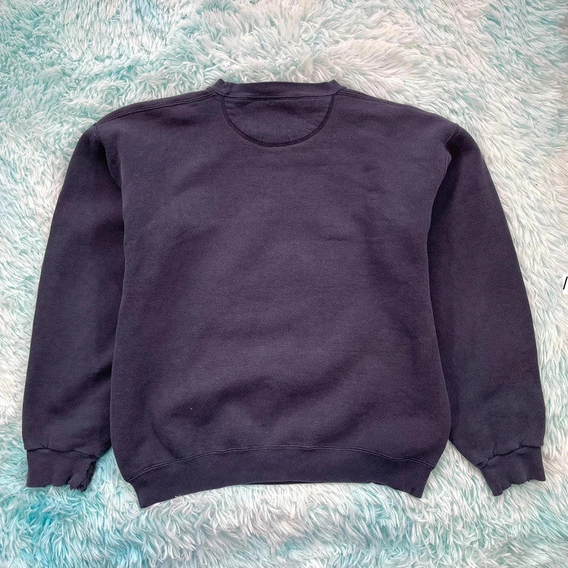 Vintage 90s Navy United Suppliers Embroidered Sweatshirt - Medium