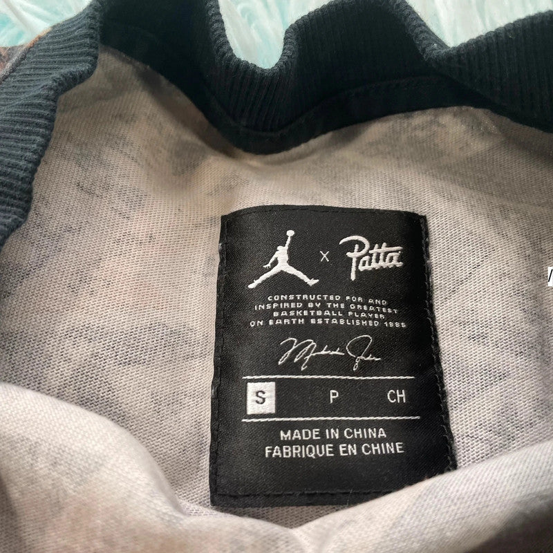 Black & Orange Patta x Jordan T Shirt Barcelona Print - Small