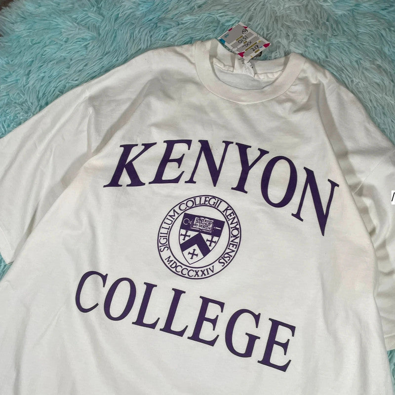 Vintage 90s White Kenyon College Graphic T Shirt - XXL