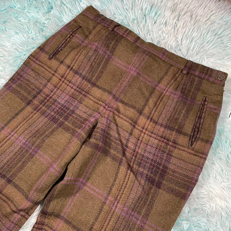 Vintage Khaki House of Bruar Wool Trousers - Size 16