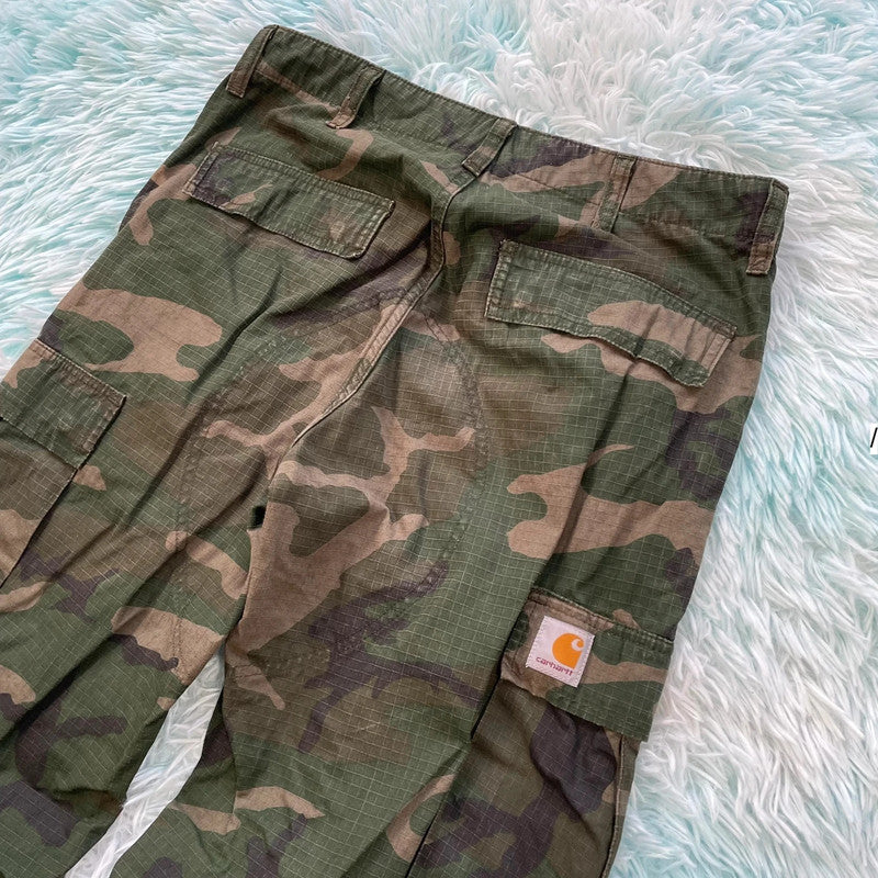 Camo Carhartt Ripstop Cargo Trousers - 30W 32L