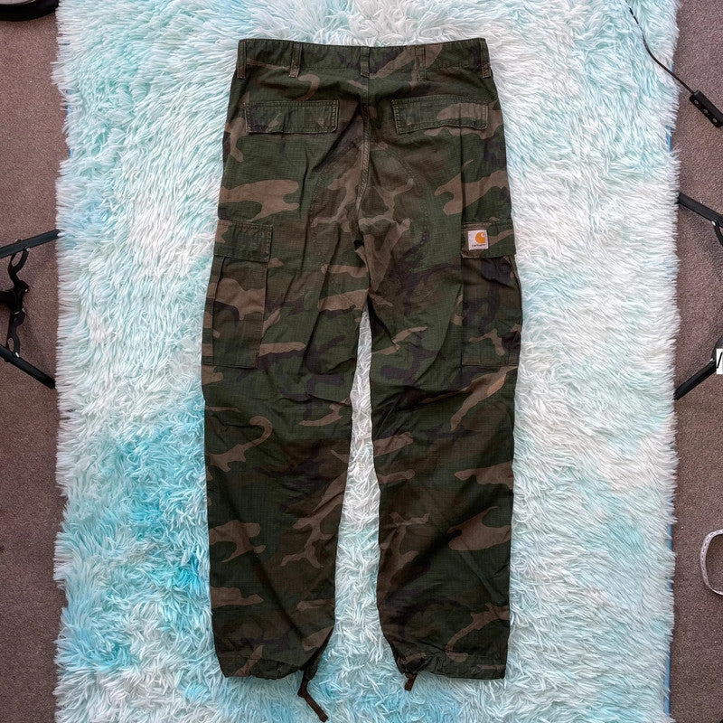 Camo Carhartt Ripstop Cargo Trousers - 30W 32L
