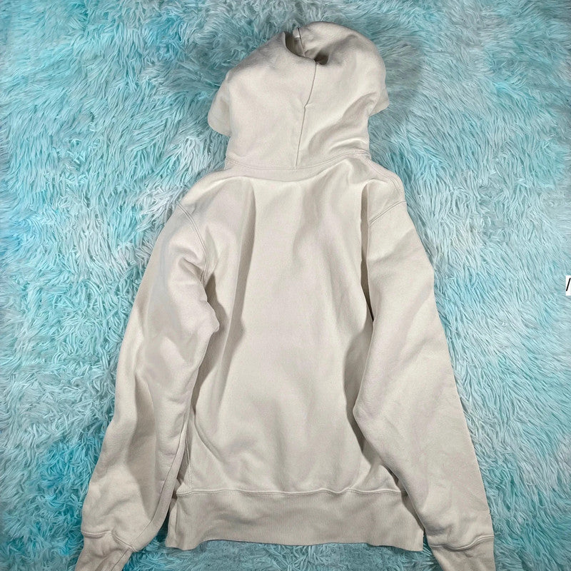 White Champion Reverse Weave Hoodie Plain - Small