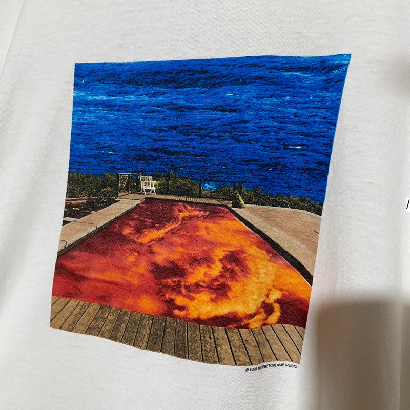 Vintage 1998 White Red Hot Chilli Peppers Californication T Shirt Giant - Large
