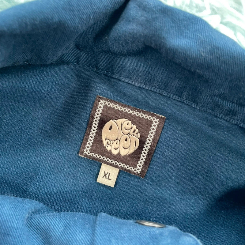 Navy Pretty Green Smock Jacket - XL